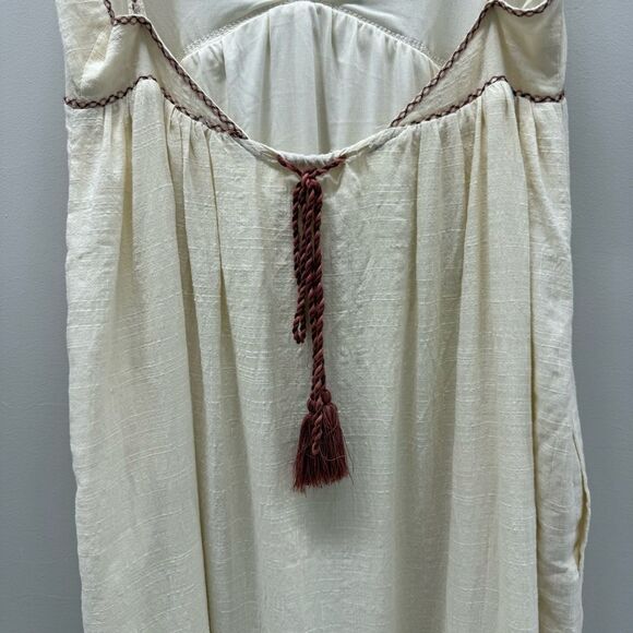 Max Studio Cream Maxi Dress with Red Floral Accents 💘 - Picture 6 of 7